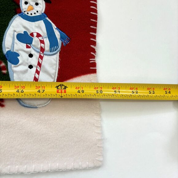 Christmas Throw Martha Stewart Everyday Fleece Blanket Holiday Snowman Cozy - Picture 6 of 7